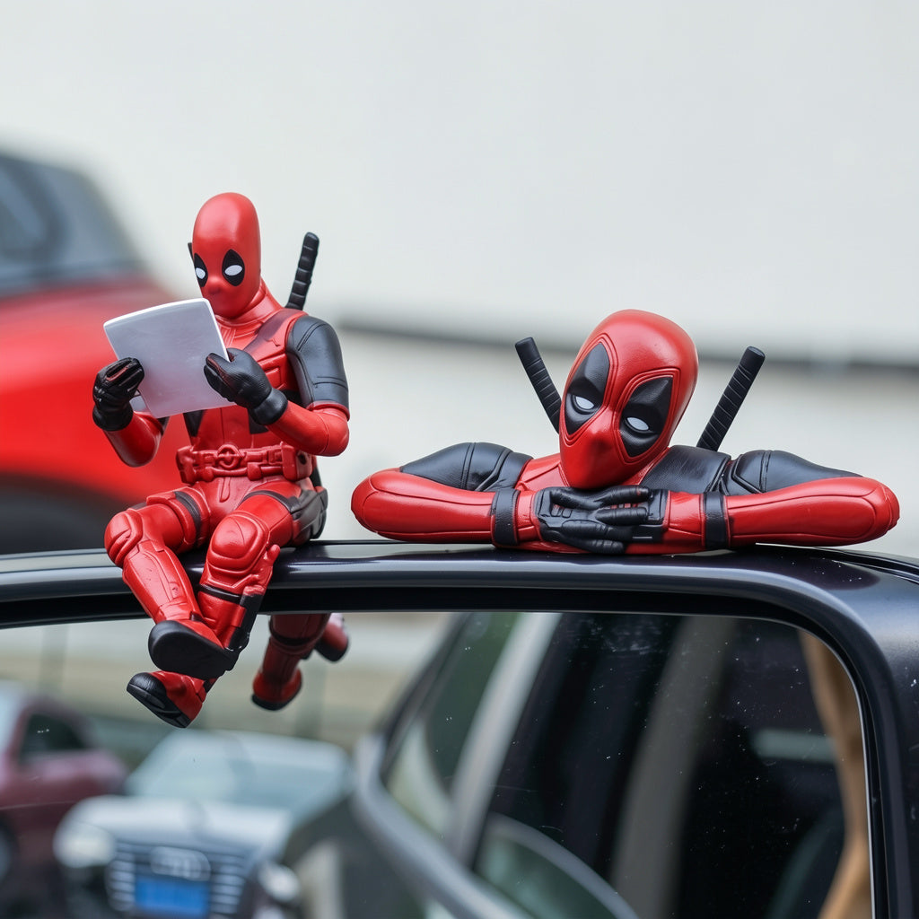 Premium Deadpool Mini Action Figure Set (3 PCS) – Toys for Car Dashboard, Desk Decor & Gifting